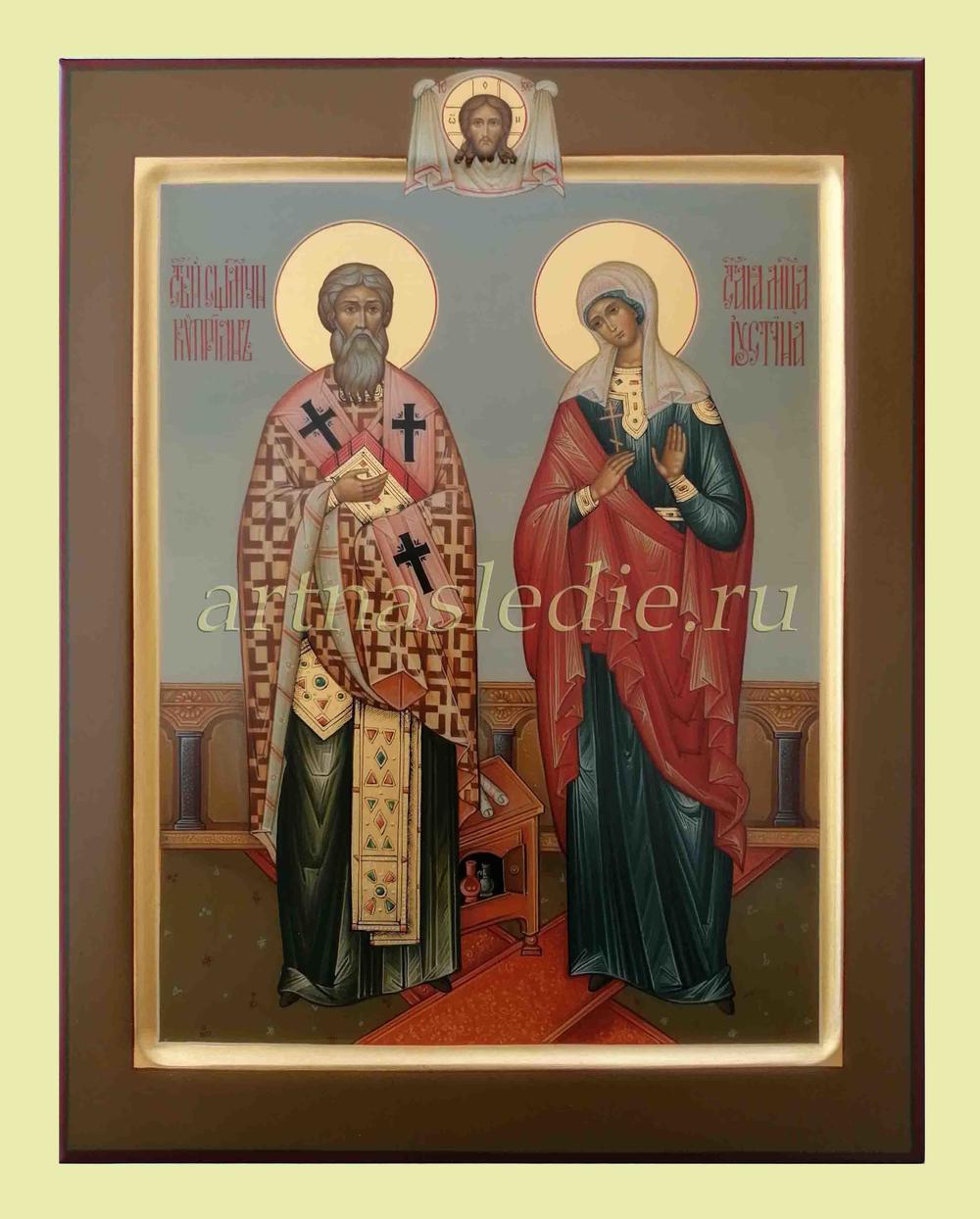 Икона Киприан и Иустина Арт.2075