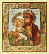 Икона Пётр и Феврония арт. 2767