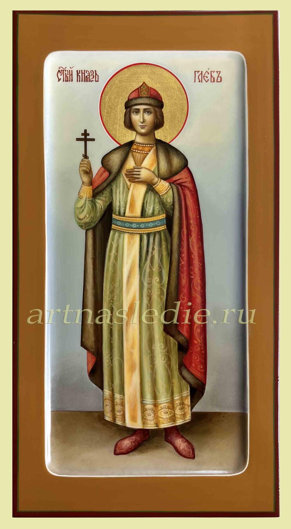 Икона Глеб Святой Князь-Страстотерпец Арт.2998