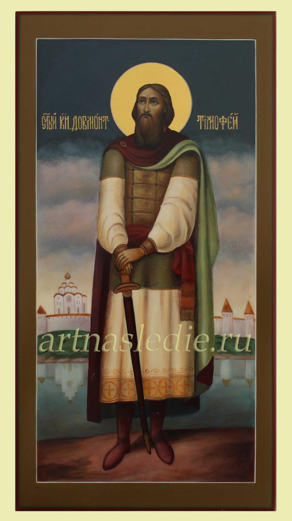 Икона Довмонт (Тимофей) Псковский Благоверный Князь Арт.1663