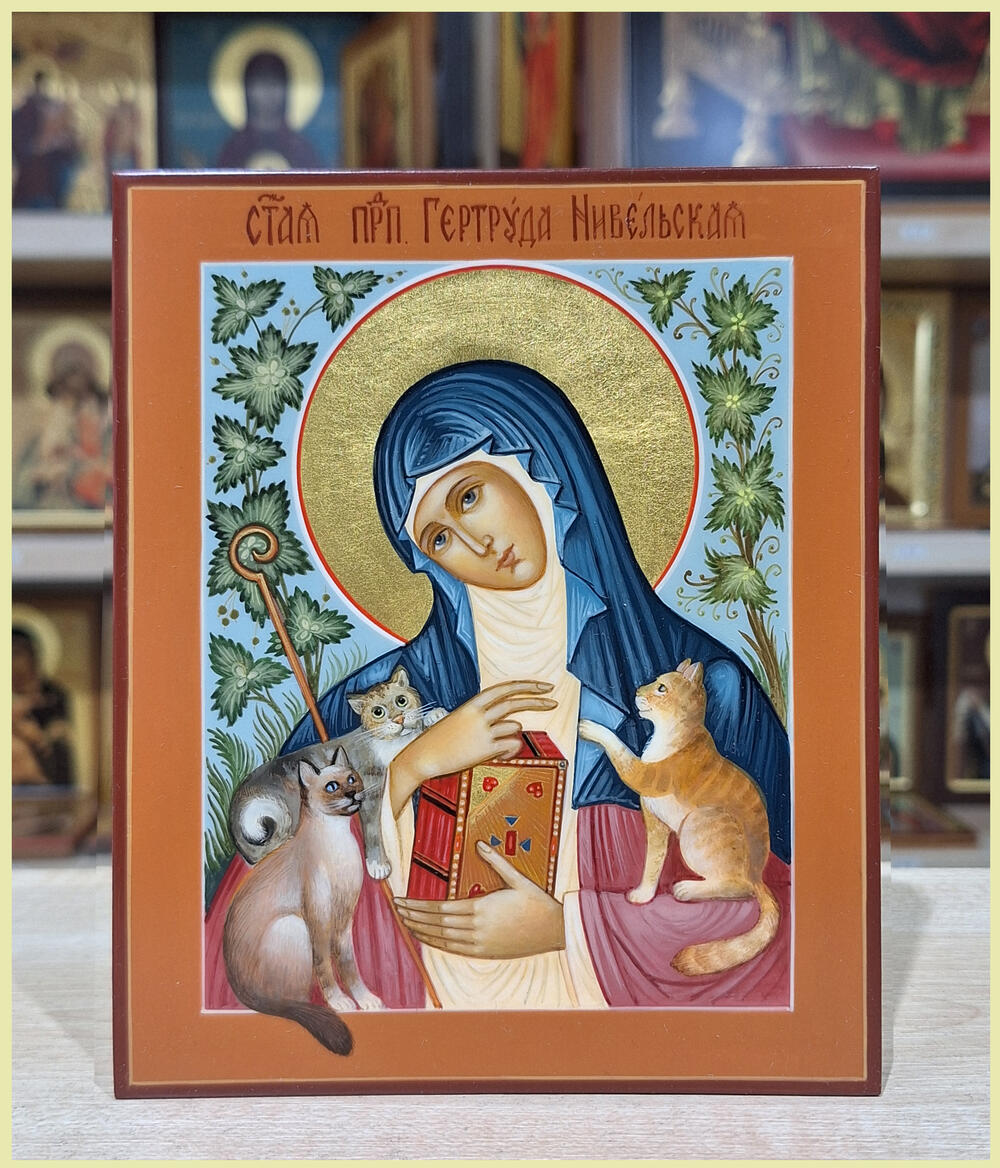 Икона Гертруда Нивельская Преподобная Арт. 4798