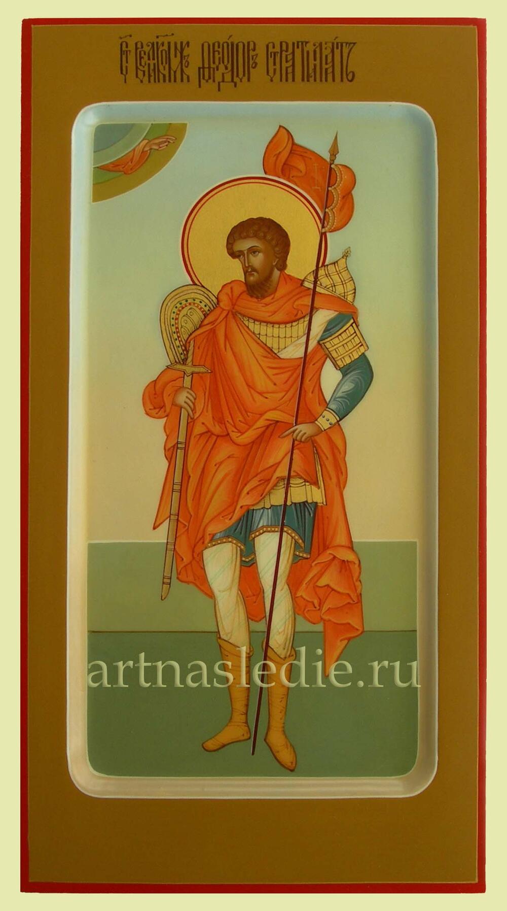 Икона Феодор ( Фёдор ) Стратилат Гераклийский Святой Великомученик Арт.0110