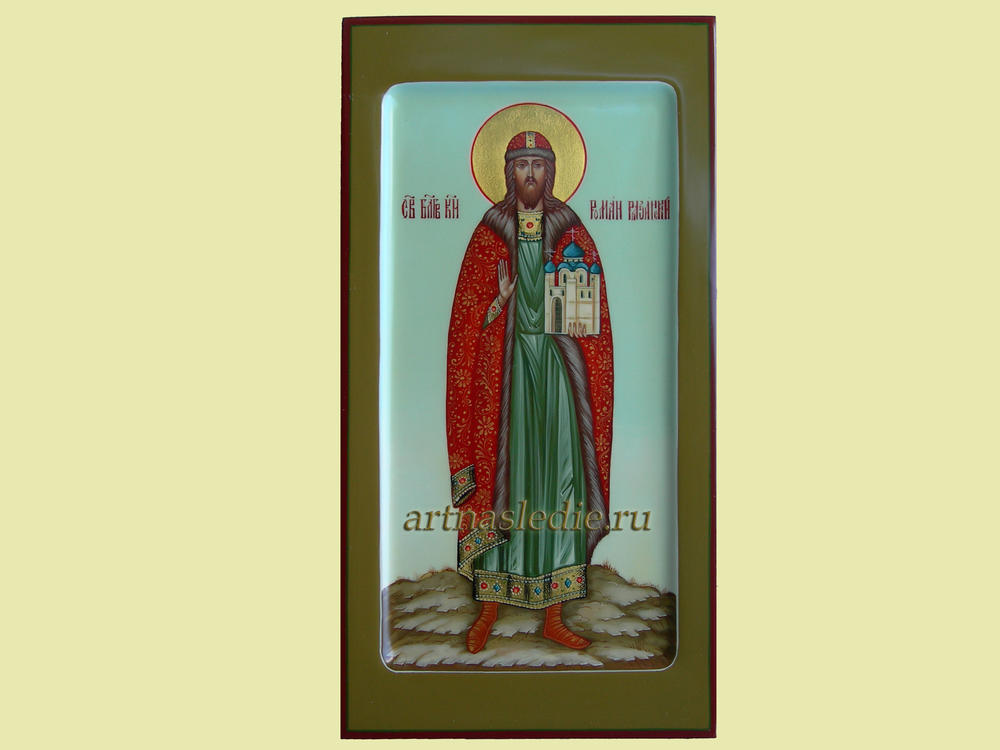 Икона Роман Рязанский святой благоверный князь Арт.0735