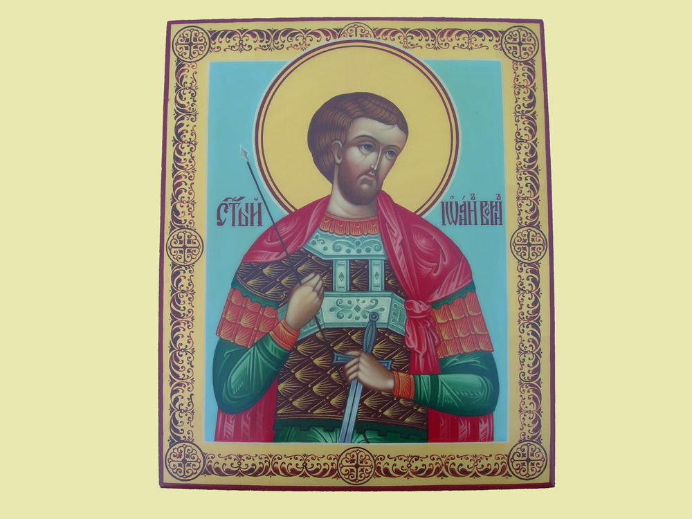 Икона Иоанн Воин Святой Мученик. Арт.0107
