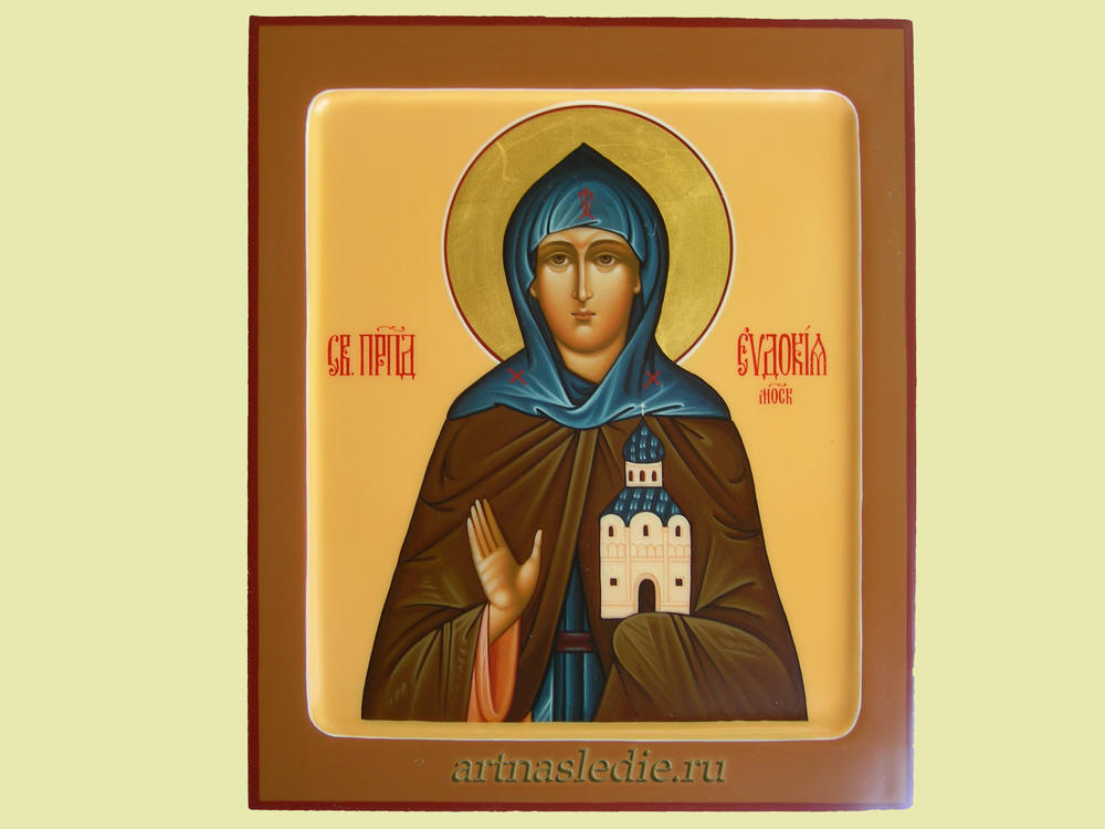 Икона Ефросиния ( в миру Евдокия ) Московская Преподобная Княгиня Арт.0593
