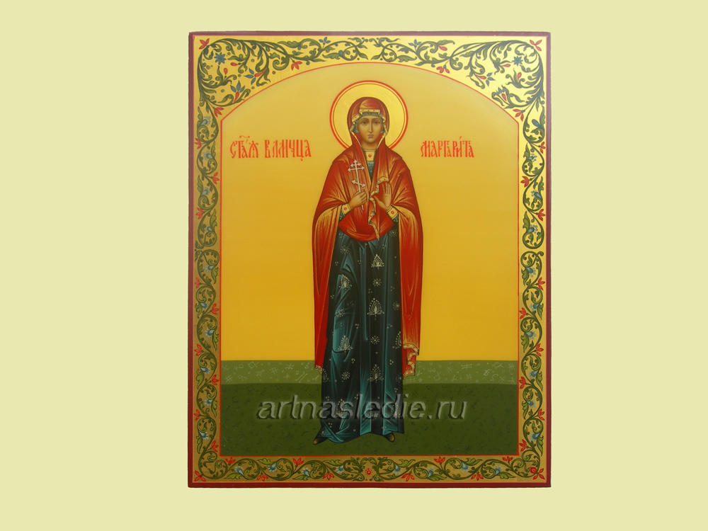 Икона Маргарита ( Марина) Антиохийская Святая Великомученица Арт.0472