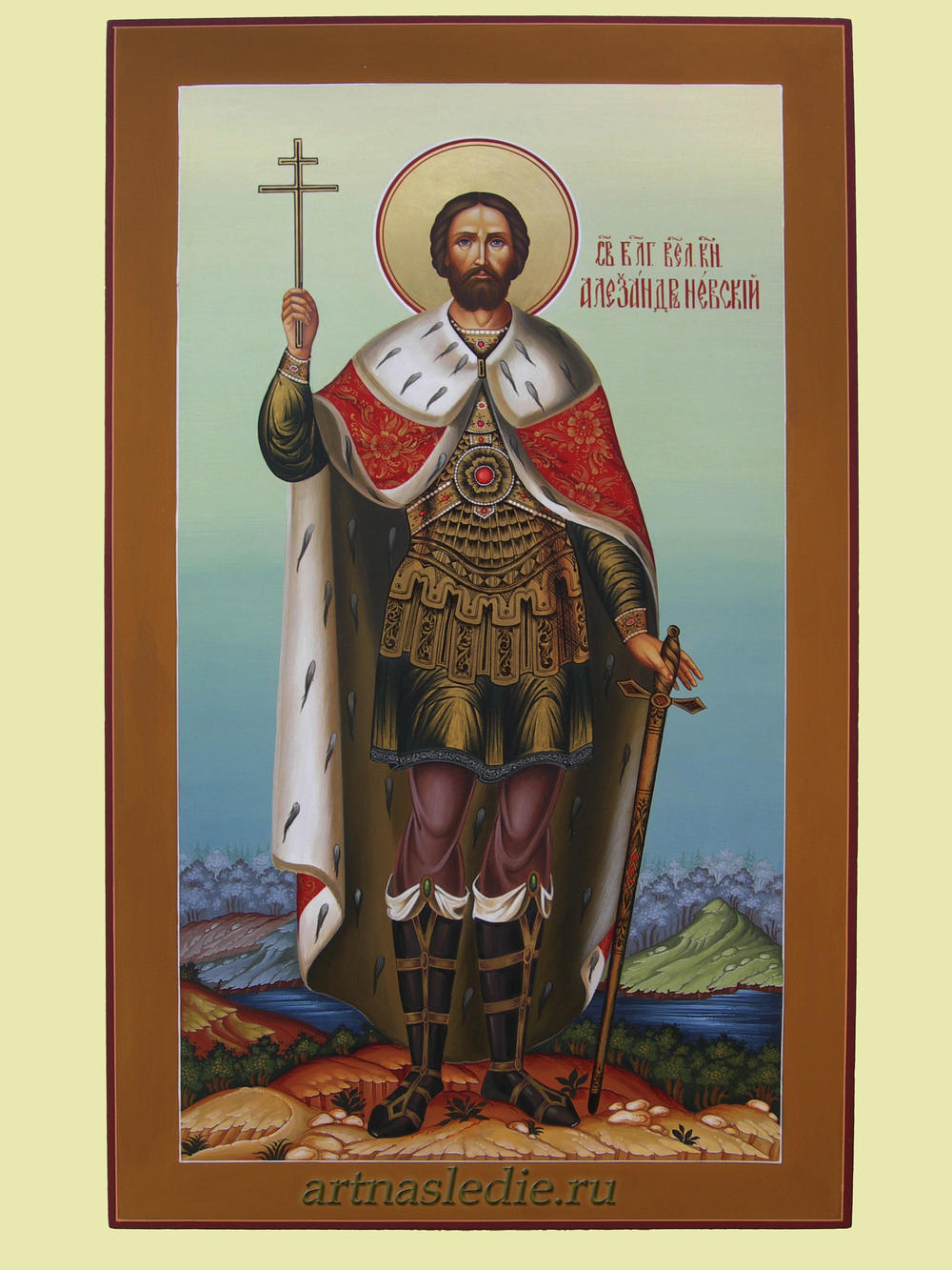 Икона Александр Невский Святой Благоверный Князь Арт.0556