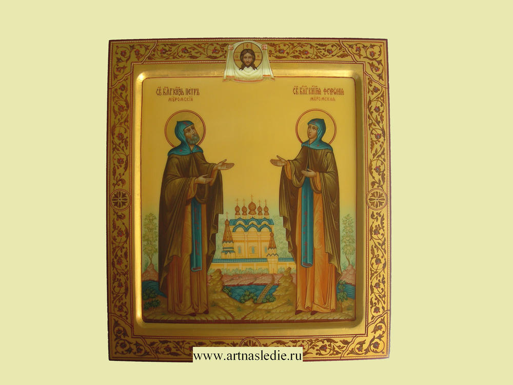 Икона Пётр и Феврония Муромские Святые Благоверные Арт.0423