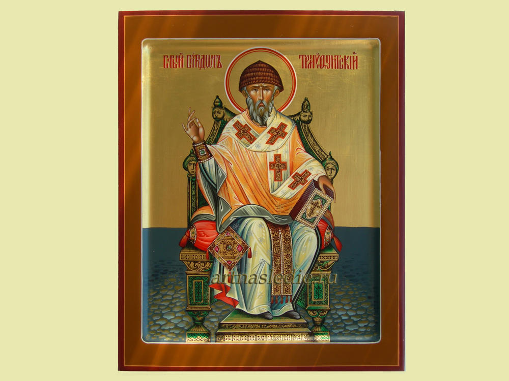 Икона Спиридон Тримифунтский Святитель. Арт.0092